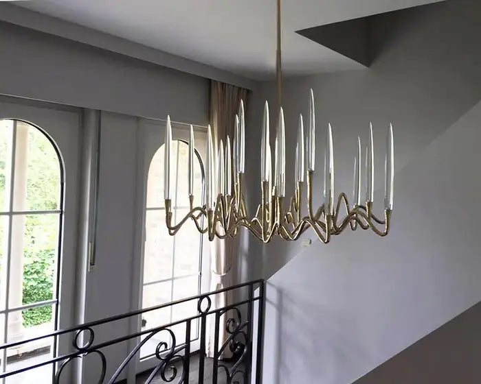 Elijah Crystal Round Chandelier D33'' 47'' 55''