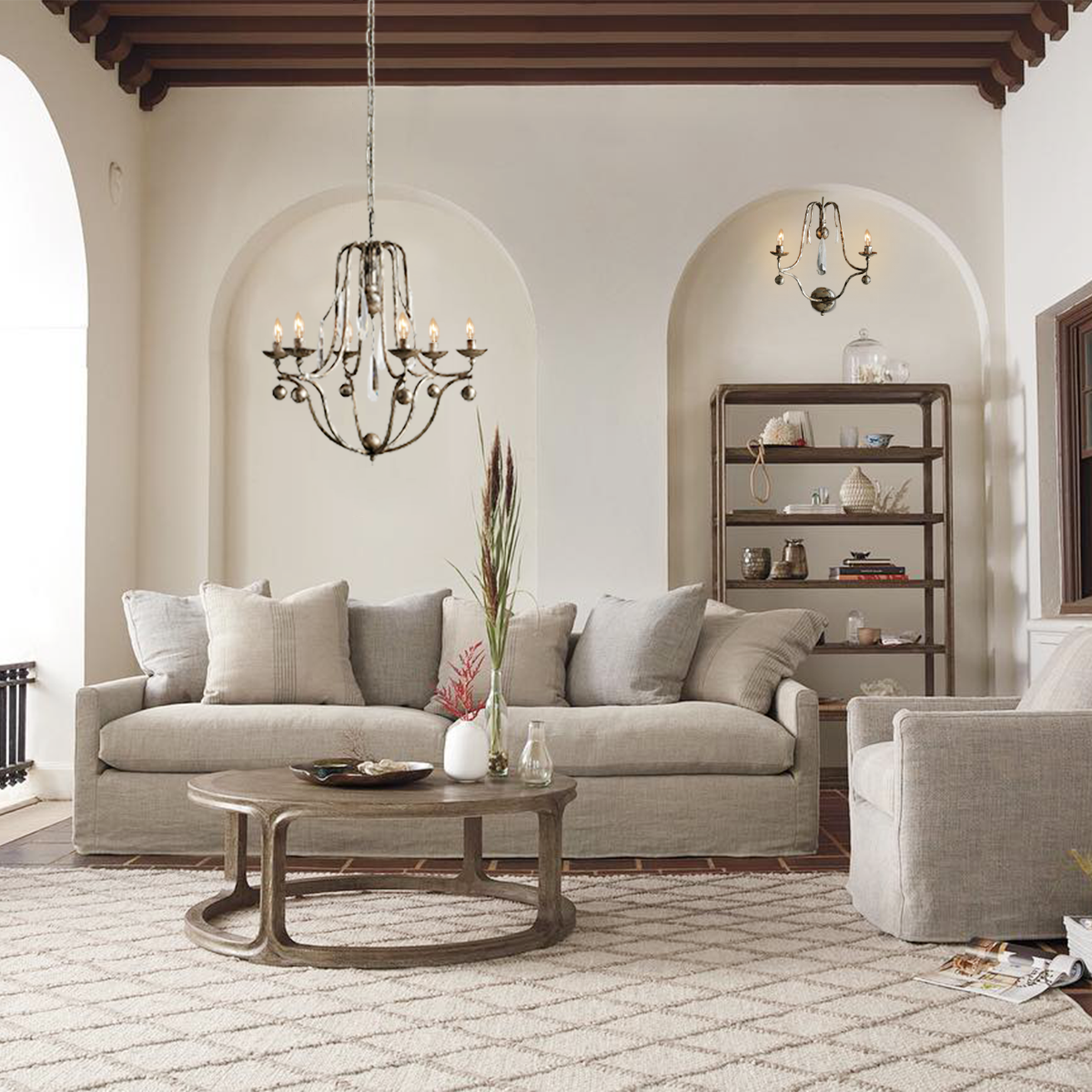 Gothic Bonita Chandelier- Silver