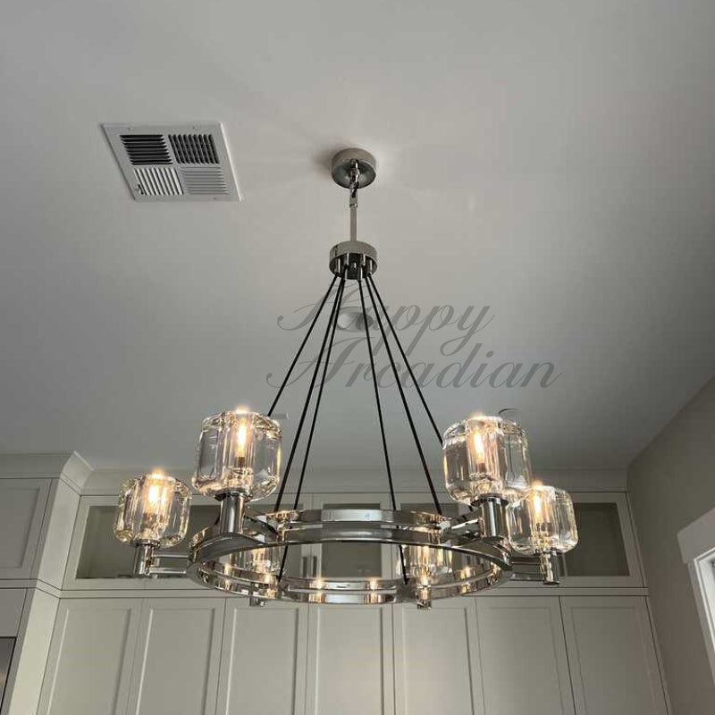 Maelis Round Chandelier 36" for Living Room, Bedroom, Dining Table