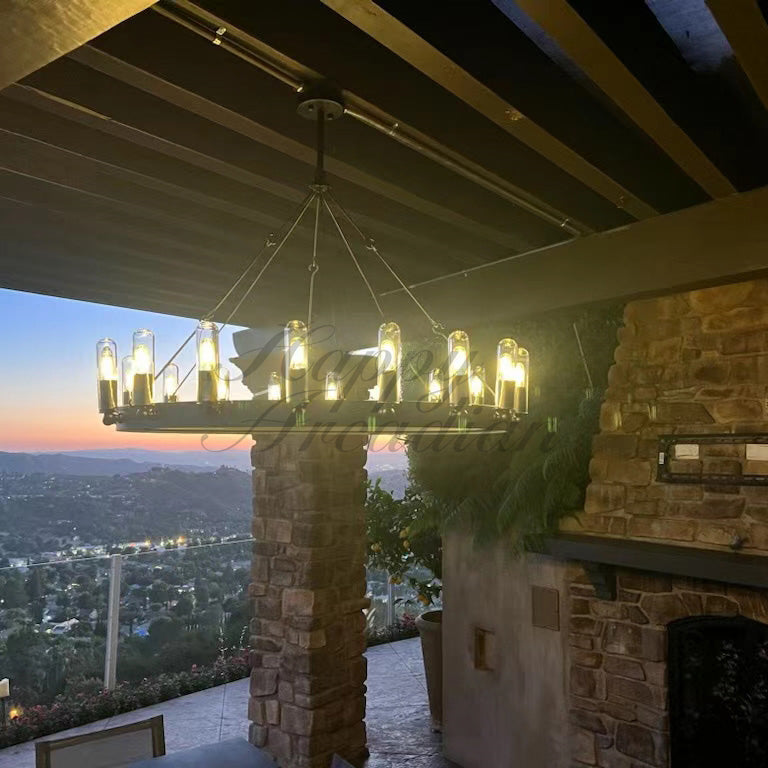 HA Radiant Vintage Lamps, Outdoor Chandelier Lighting
