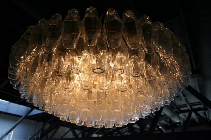 Eclipsia Glass Round Flush Mount