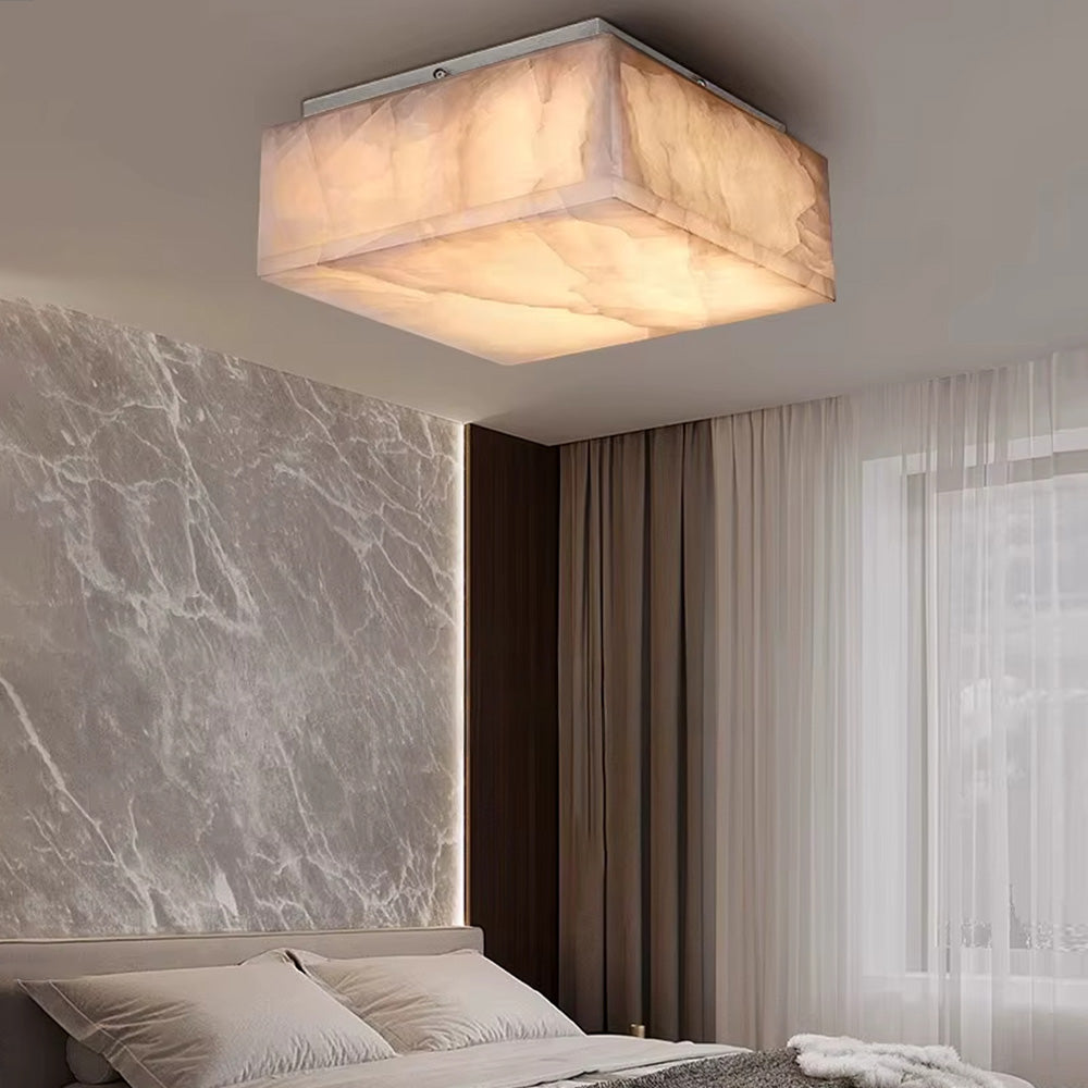 HA Cressida Square Flushmount 6'' 10'' 14'' For Bedroom, Bathroom