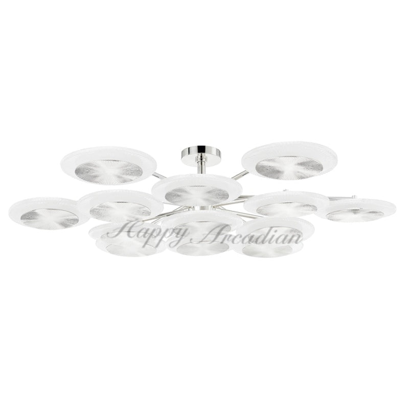 Ovo Ice Glass Round Chandelier 56.75"
