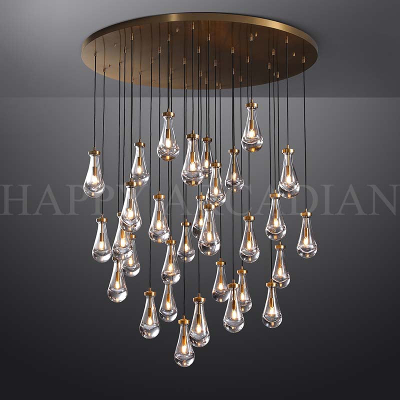 HA Raindrop Round Chandelier 60″, 31-Lights