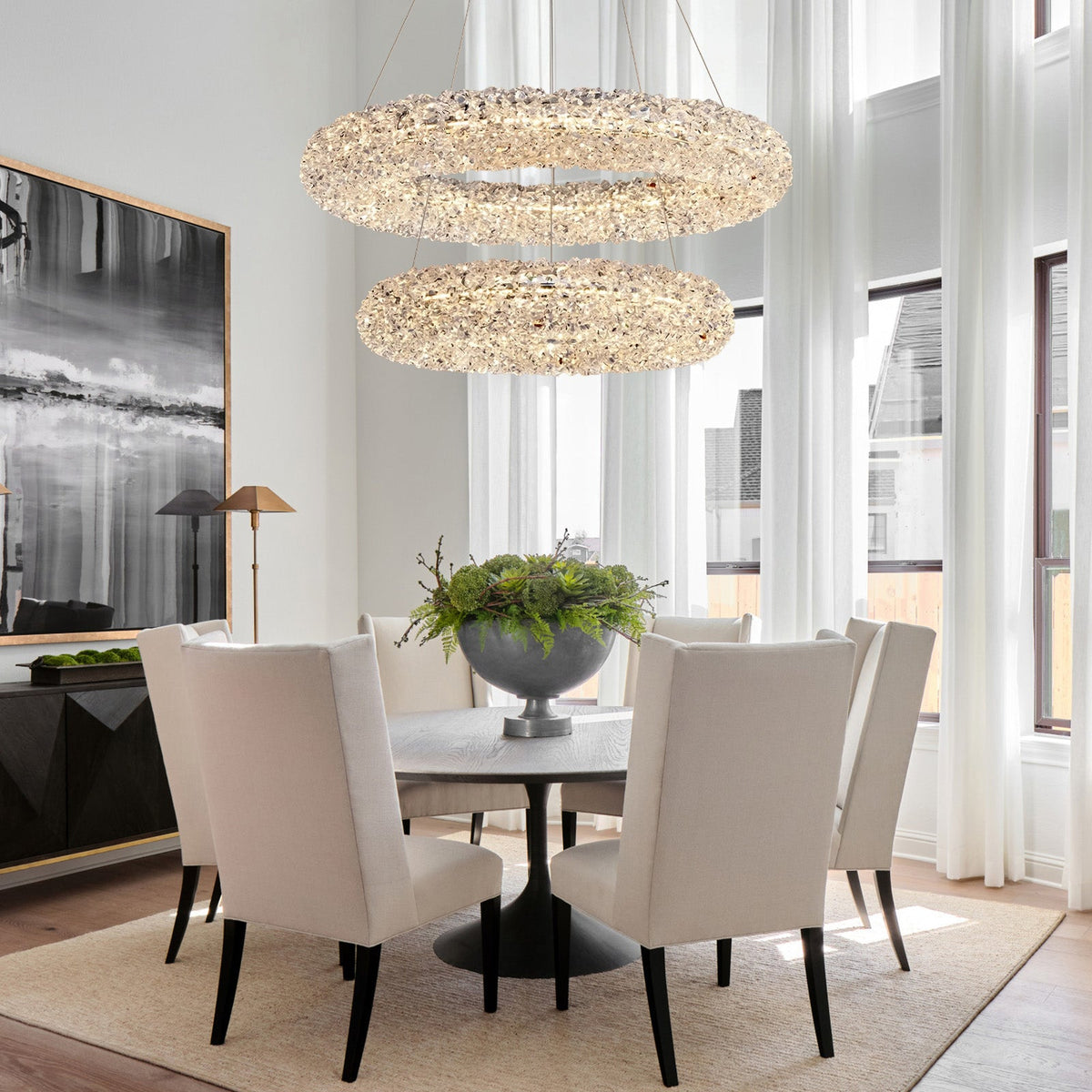 Lumina Halo Crystal Chandelier 31.5"