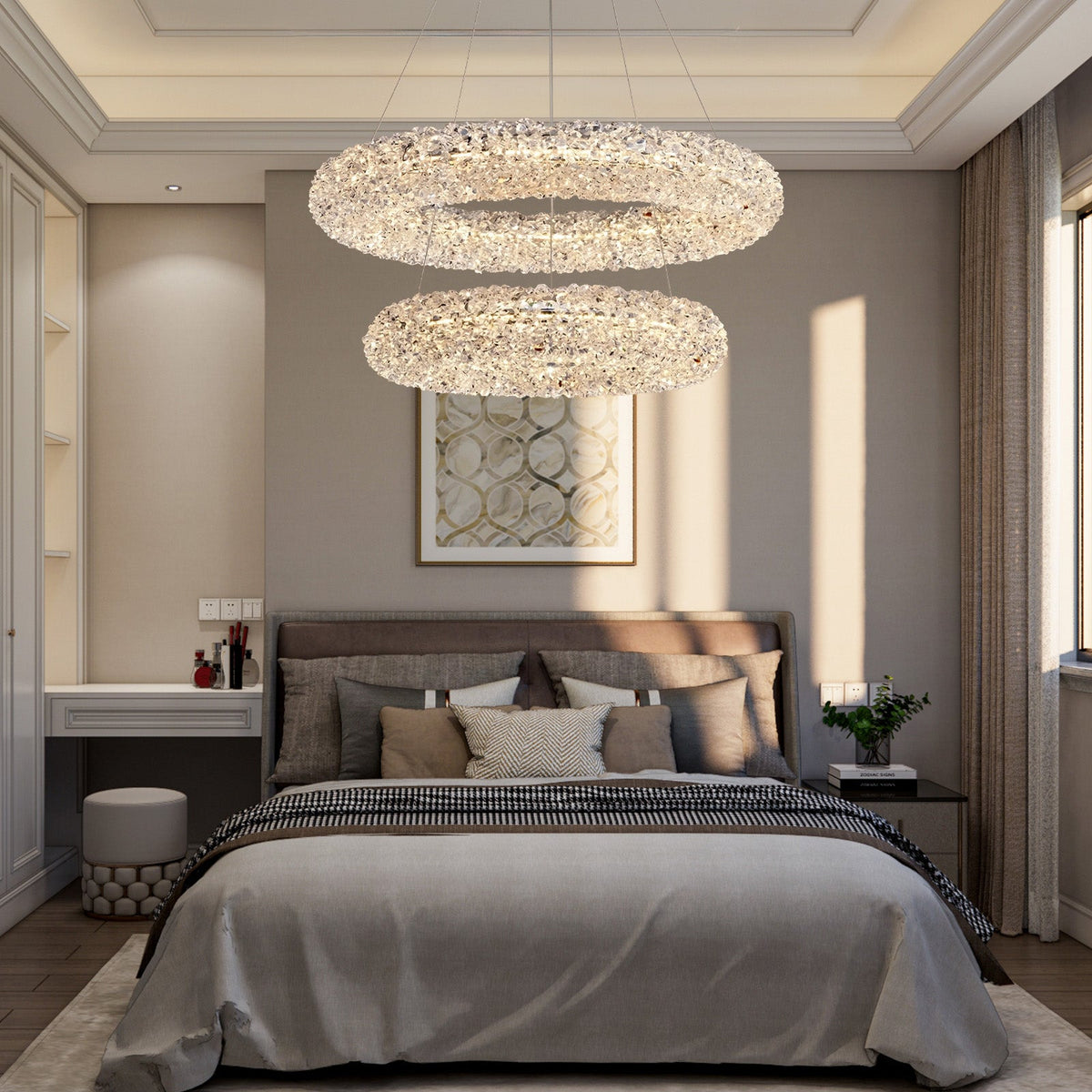 Lumina Halo Crystal Chandelier 31.5"