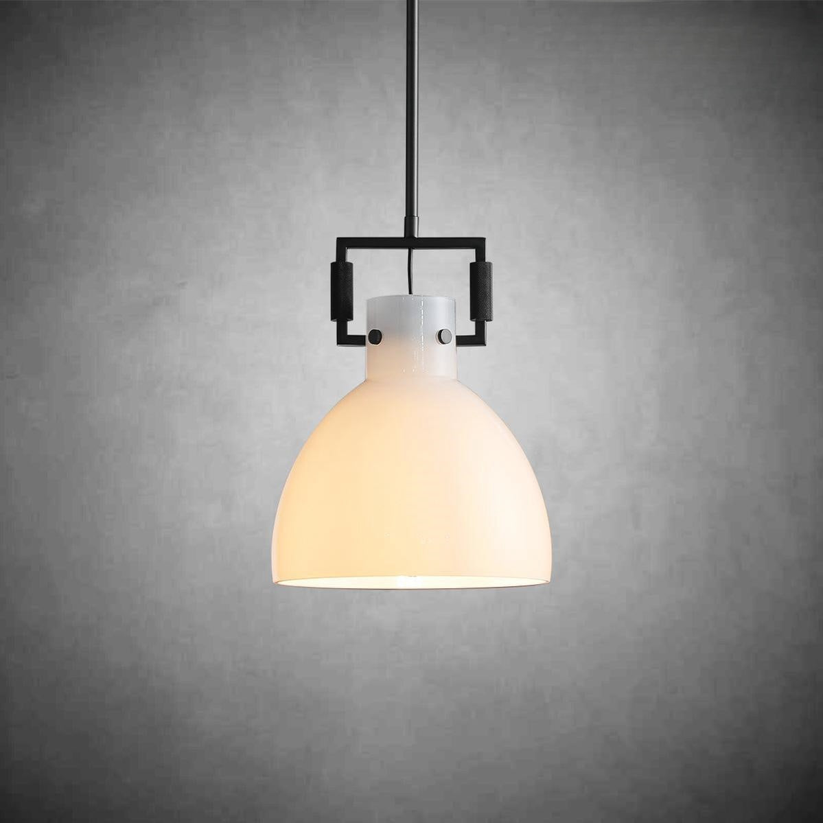 Modulus Milk Glass Cloche Pendant 10"14"18"