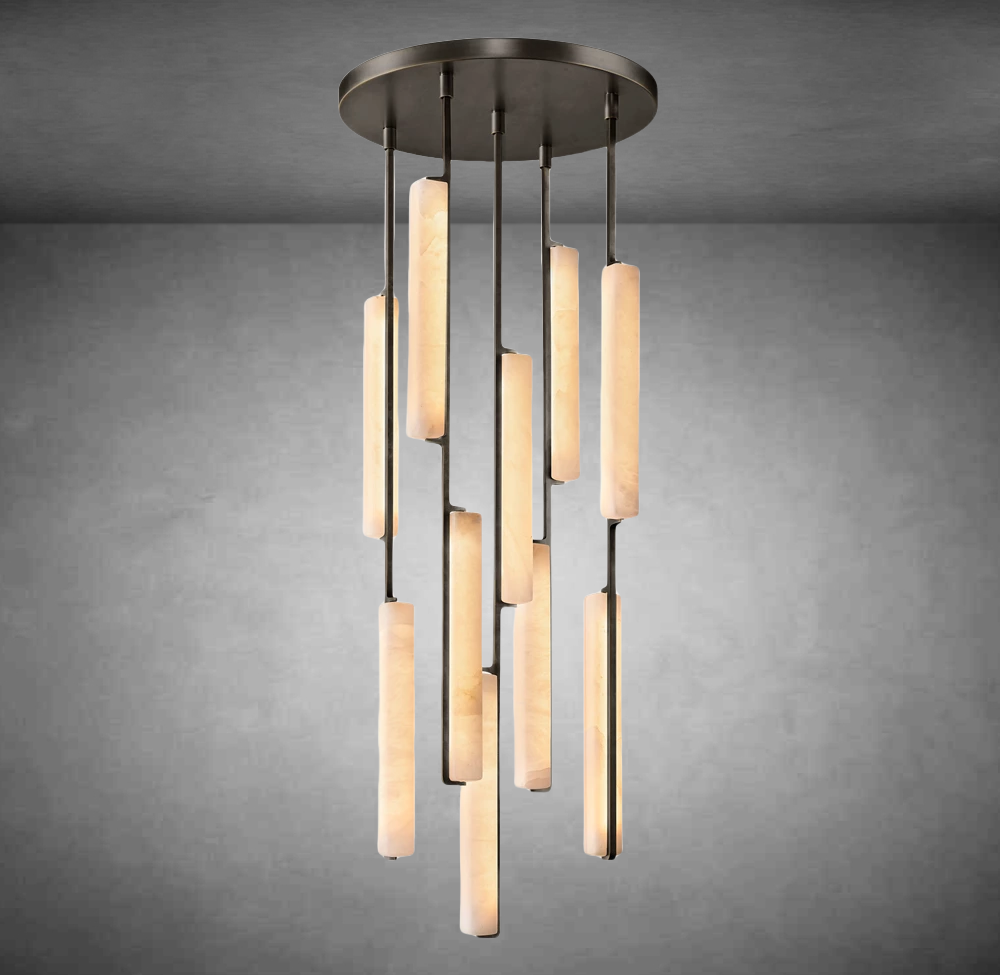 Aurivox Alabaster Round Chandelier