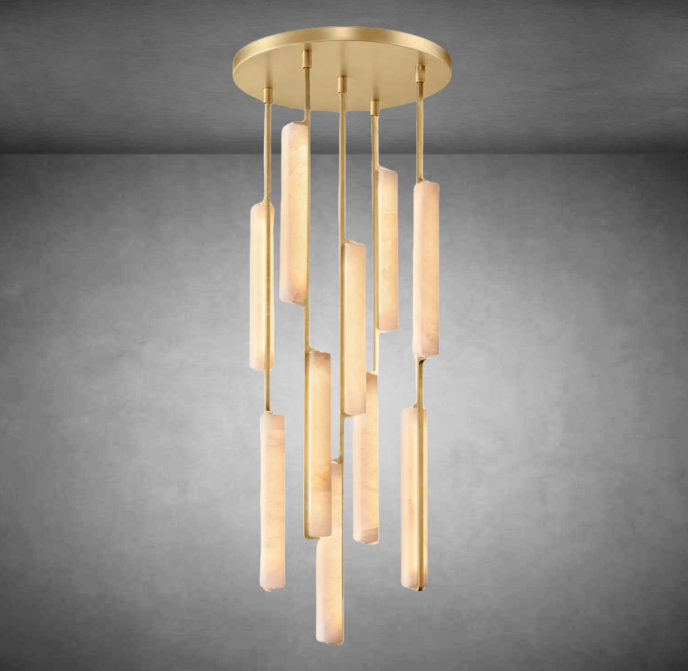 Aurivox Alabaster Round Chandelier