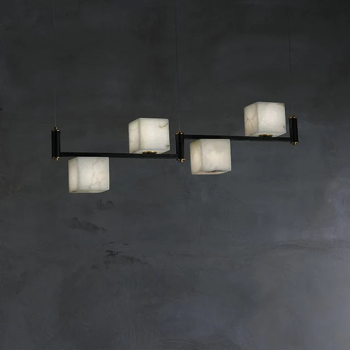Gavin Alabaster Cubic Island Chandelier