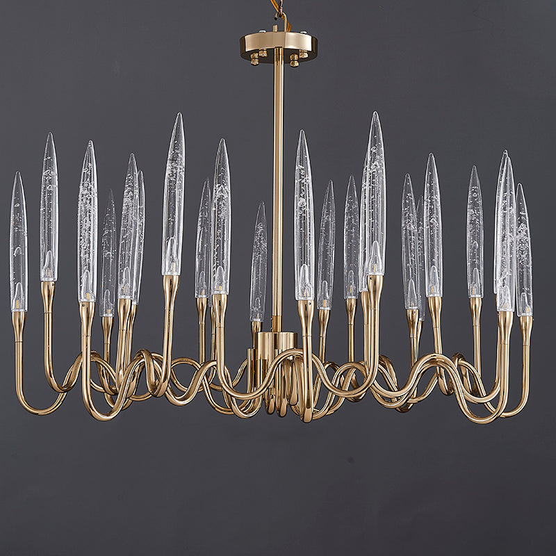 Reese Brass Glass chandelier