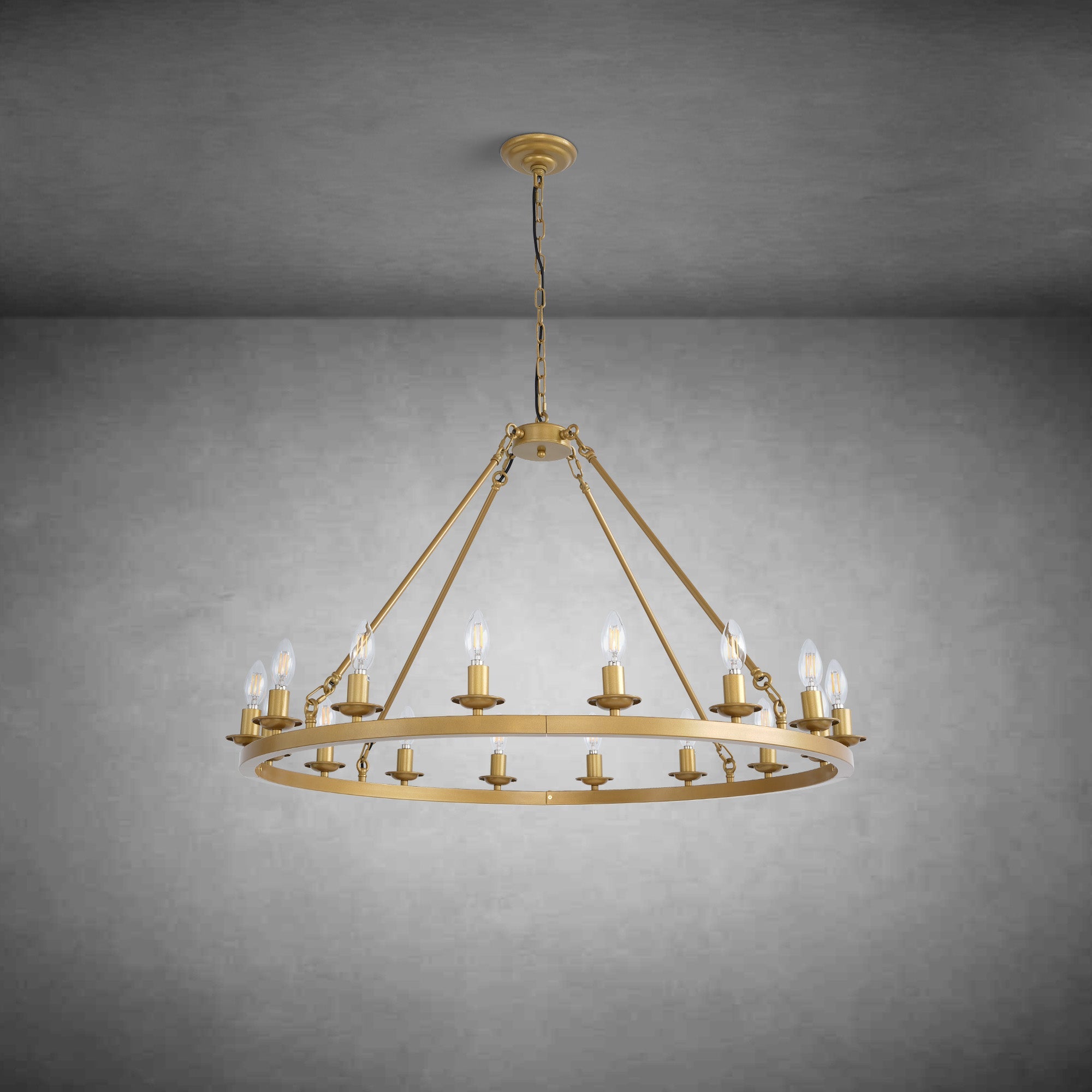 Modern wheel-shaped Chandelier