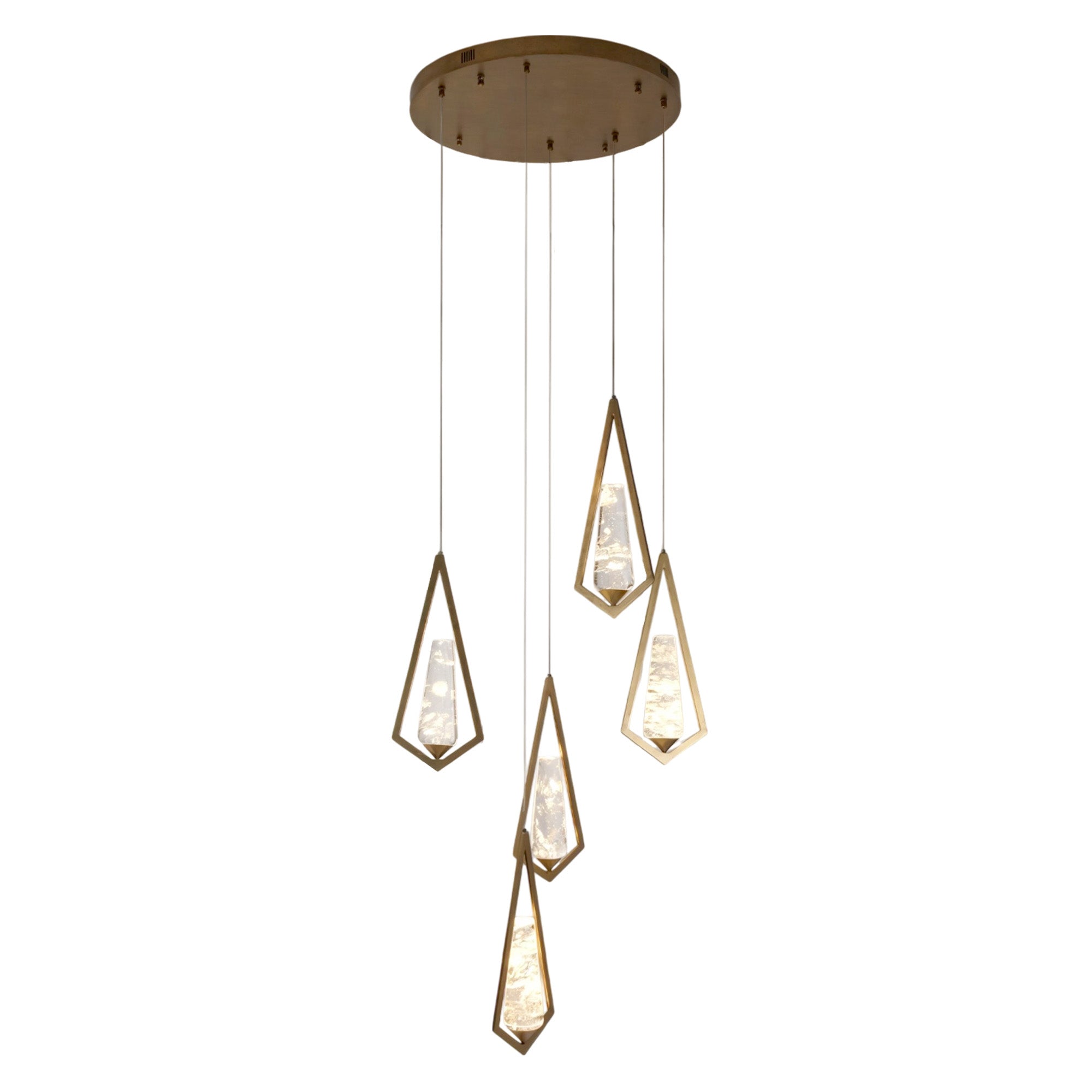 Geometric Crystal Drop Chandelier