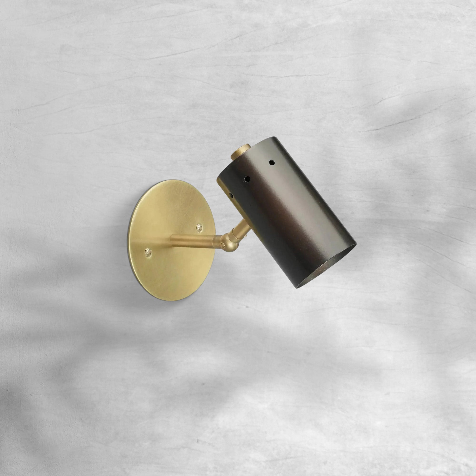 Mid Century Modern Oiled Bronze Wall Sconce with Articulated Arm