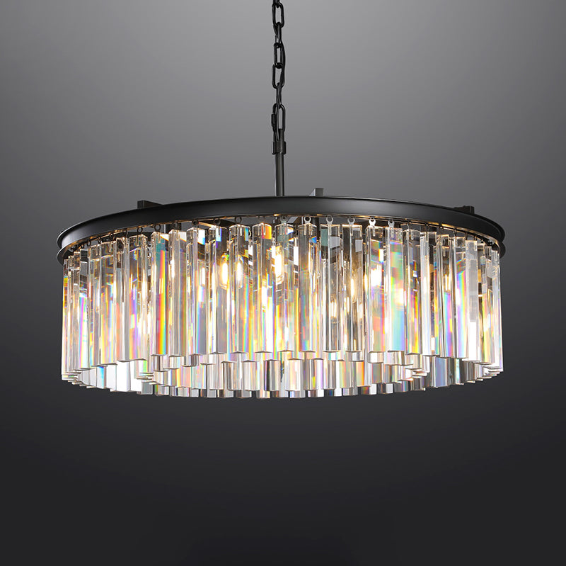 Zestra K9 Crystal Round Chandelier 32"
