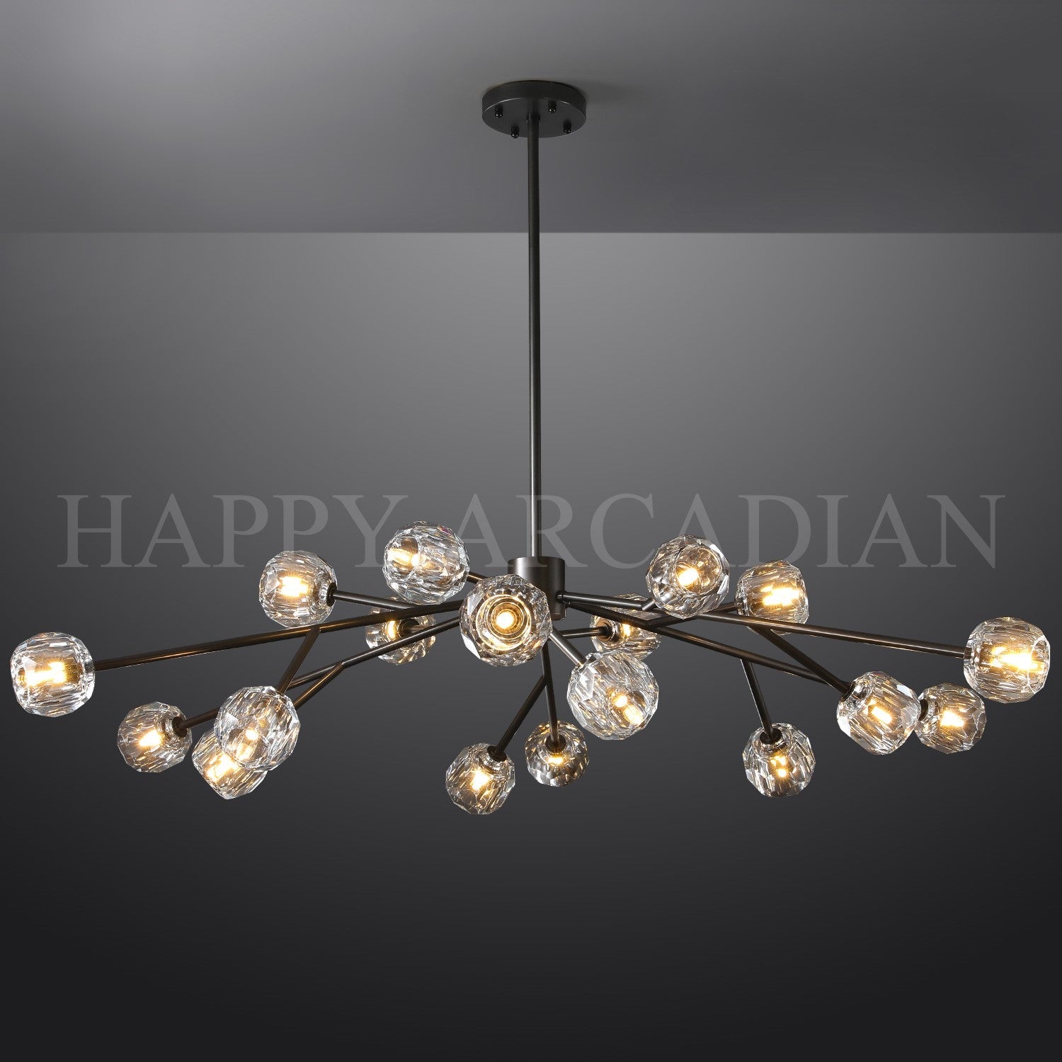HA Bola De Clear Crystal Round Chandelier 72"