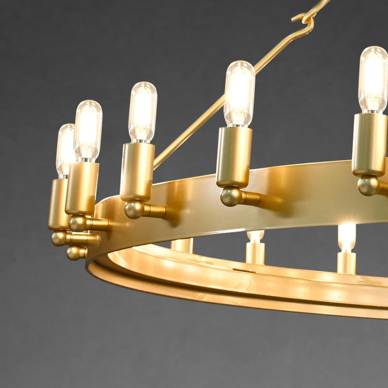 Radiant Vintage Filament Two-Tier Round Chandelier