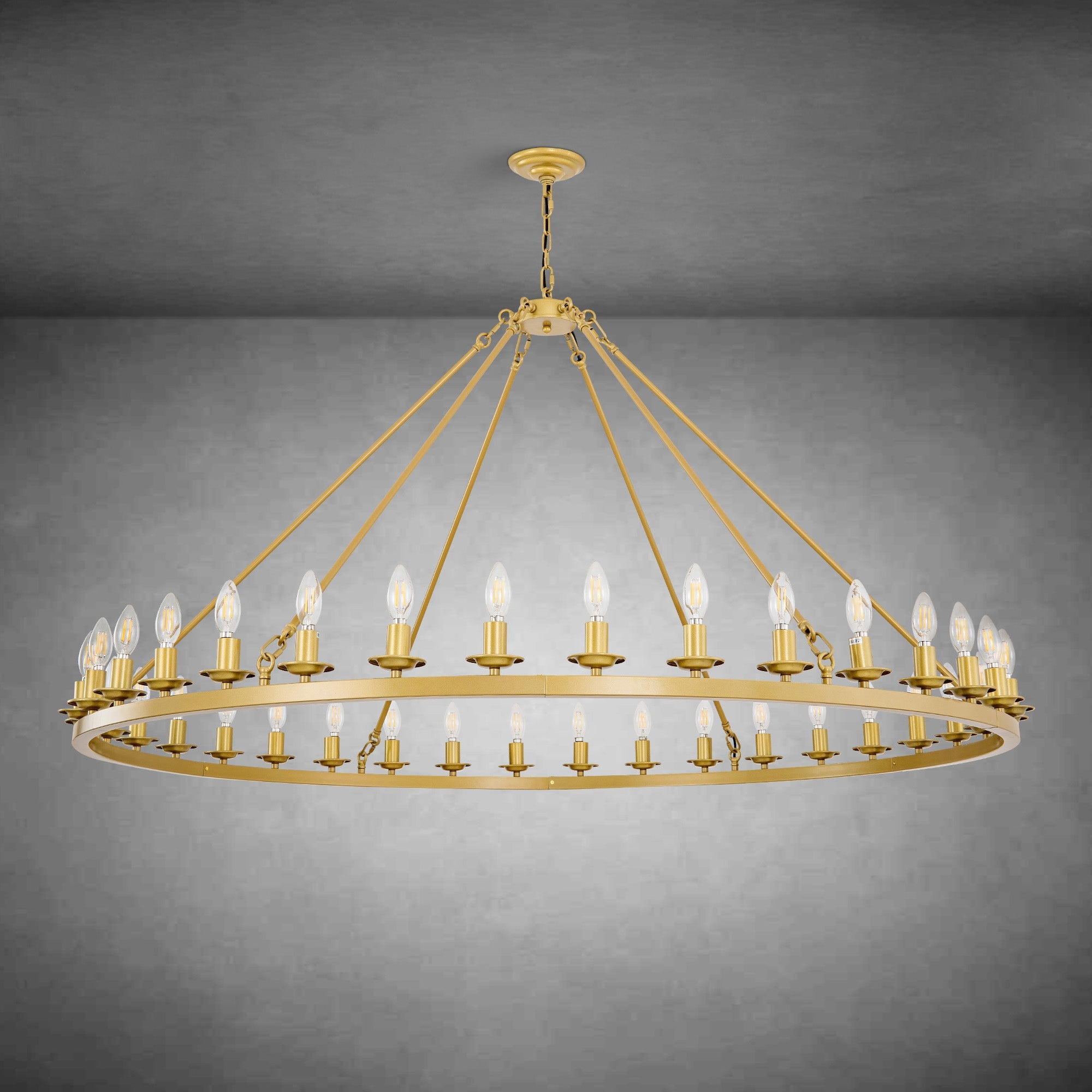 Modern wheel-shaped Chandelier