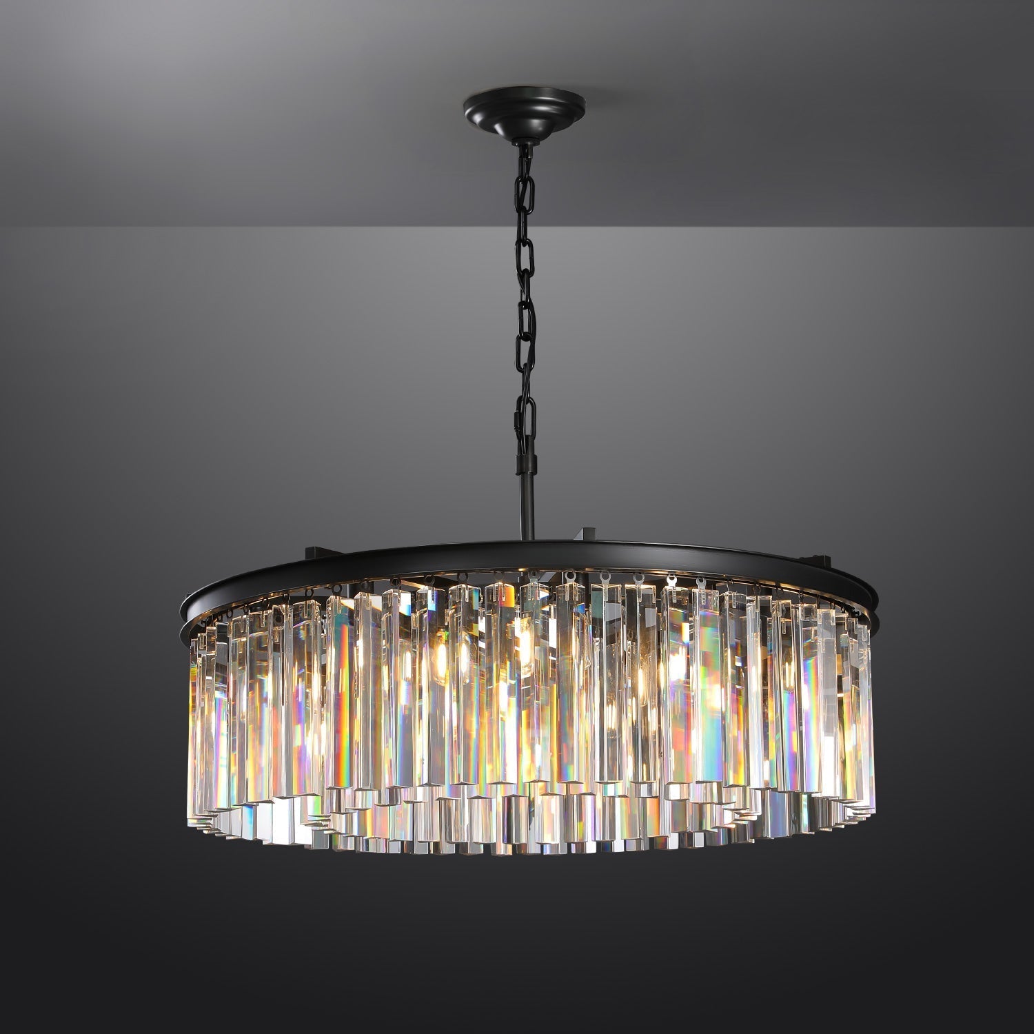 Zestra K9 Crystal Round Chandelier 32"
