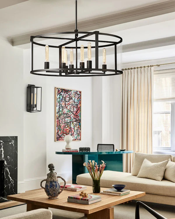Verao Glass Round Chandelier 33"