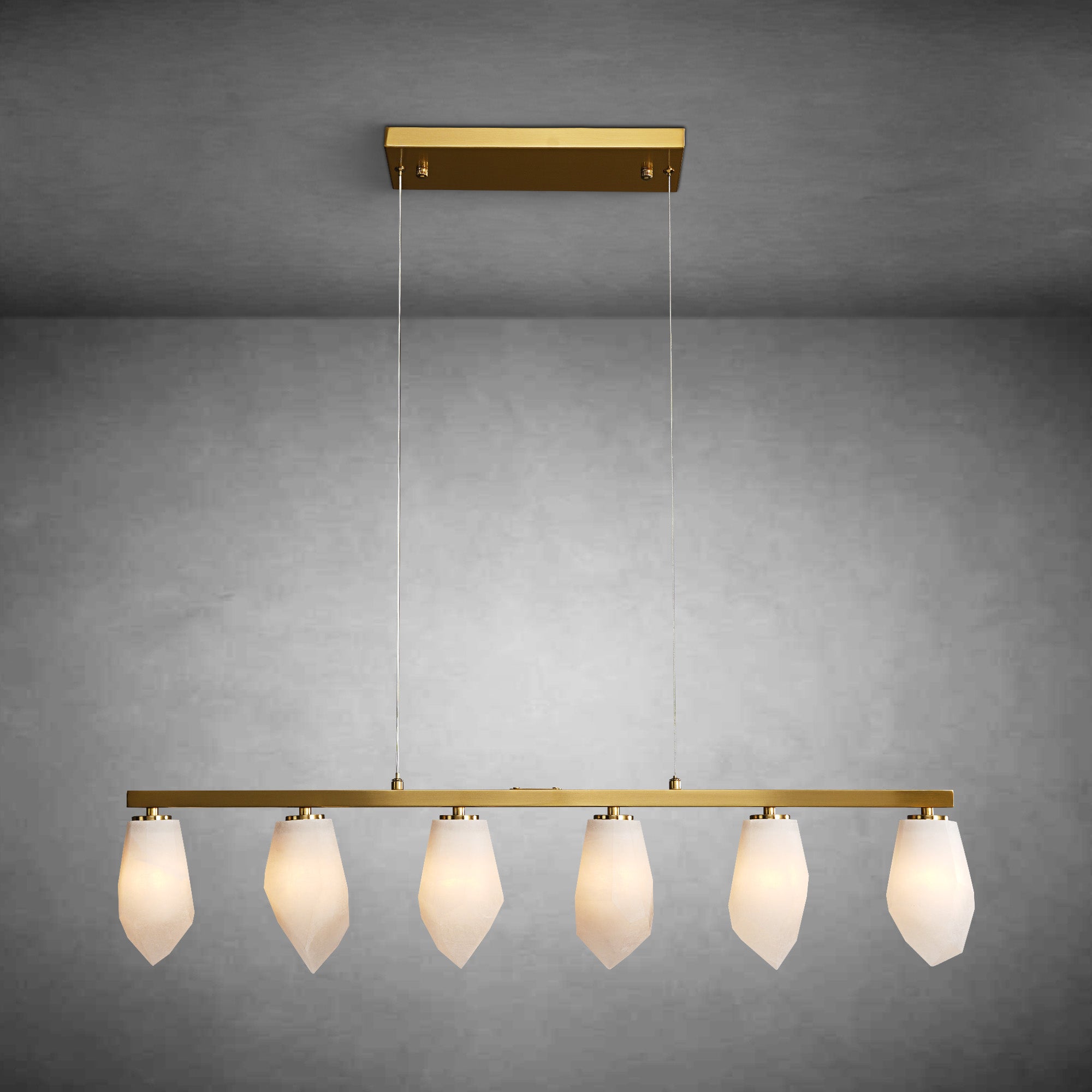 Diamond Alabaster Chandelier L39"