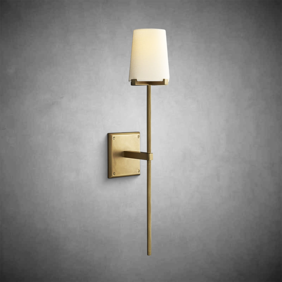 Brilliax Fabric Shade Torch Sconce