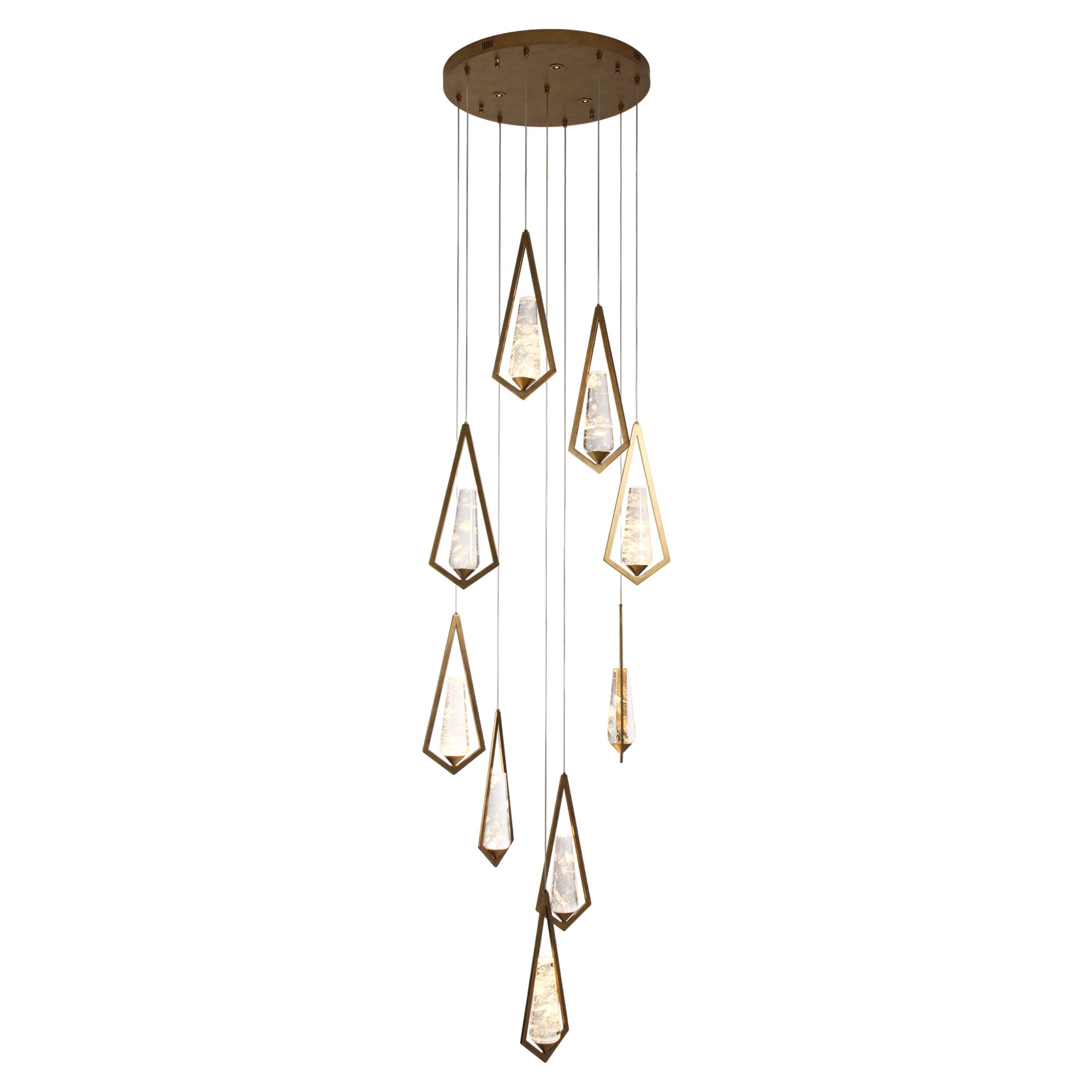 Geometric Crystal Drop Chandelier