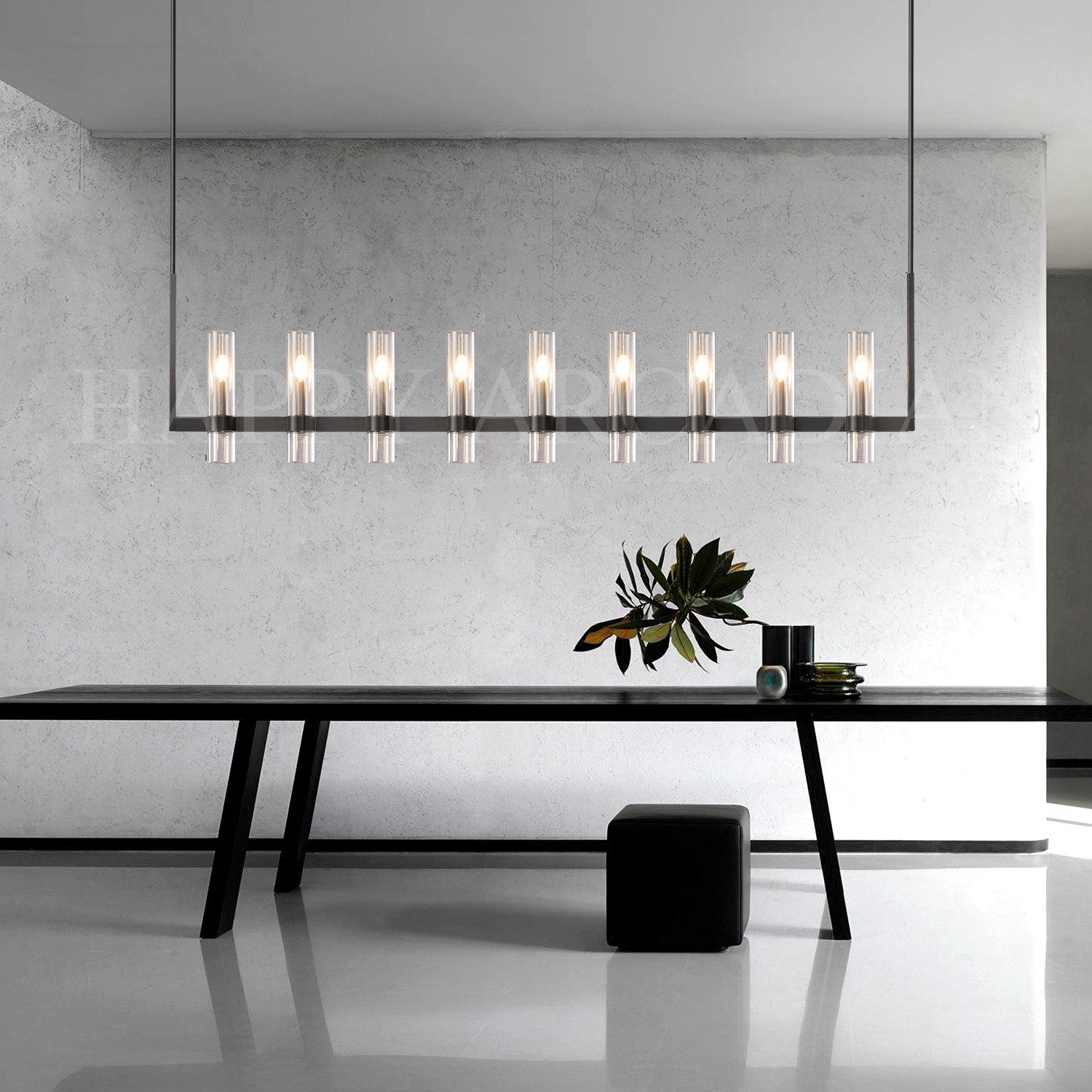 HA Rebecca Linear Chandelier Modern 71", 9-Light