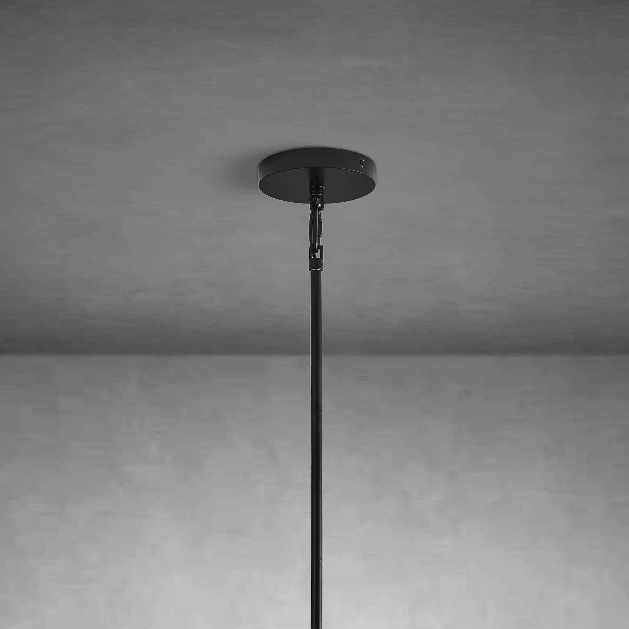 7" Black Glass Modern Pendant Light with Adjustable Height