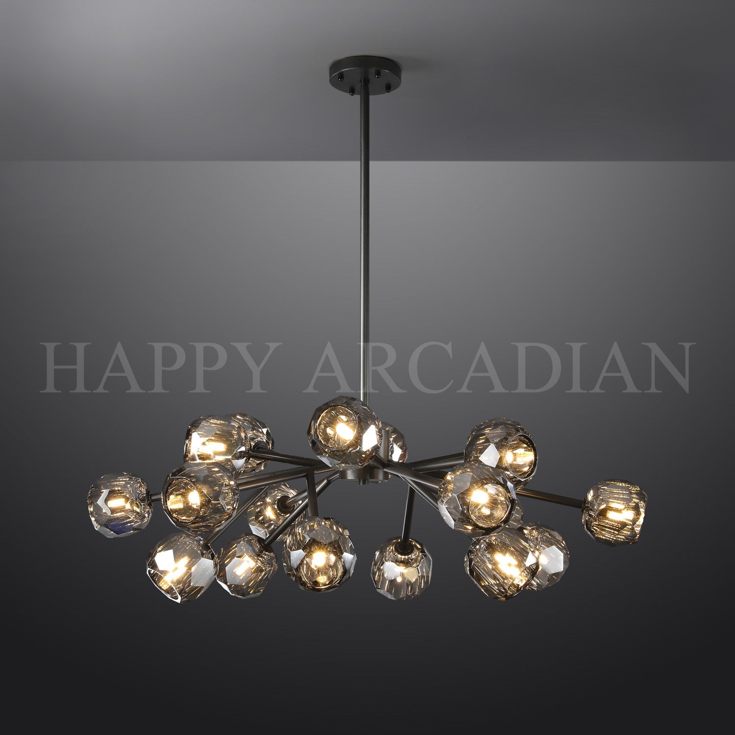 HA Bola De Smoke Ball Round Chandelier 36"