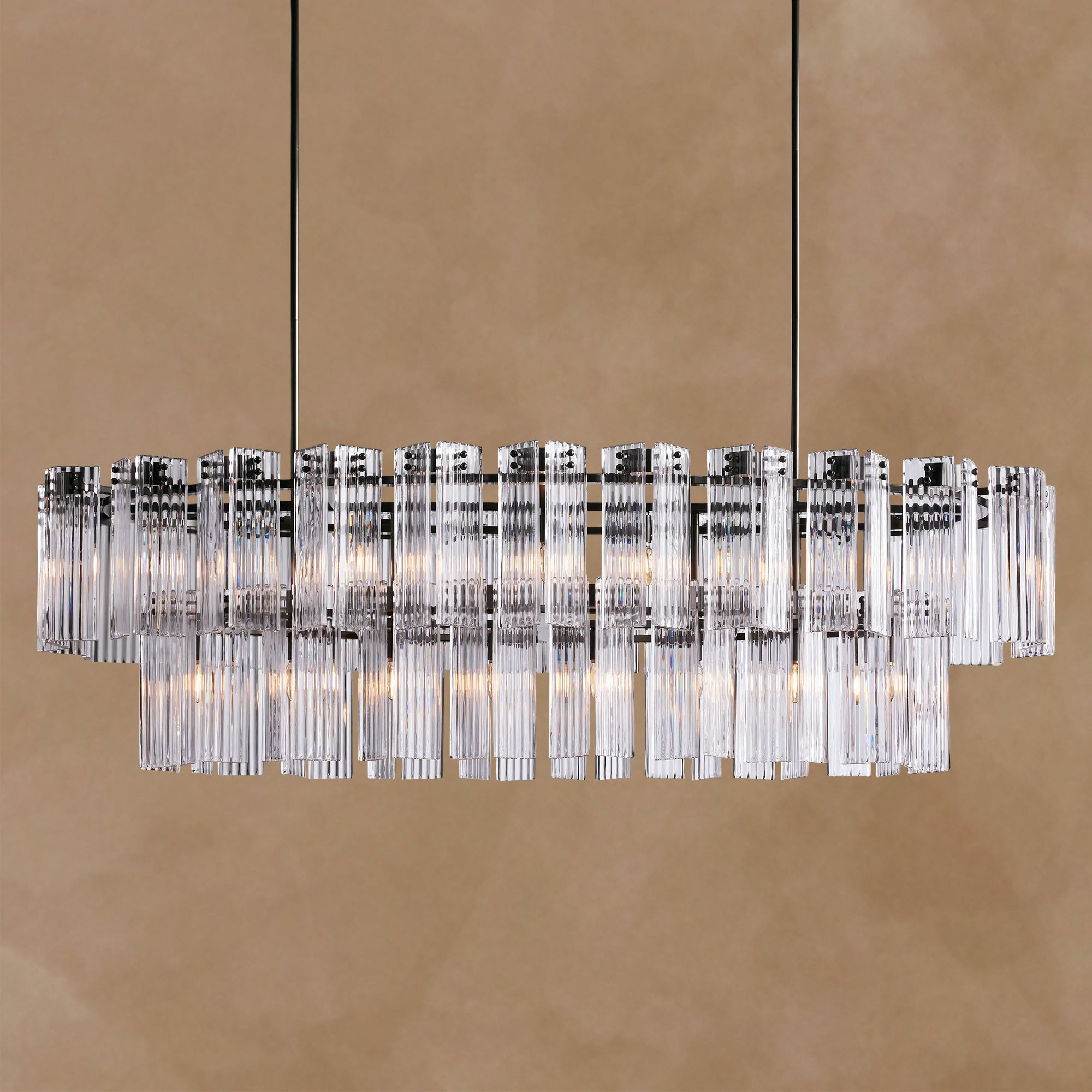 Delsie Oval 2 Tiered Chandelier