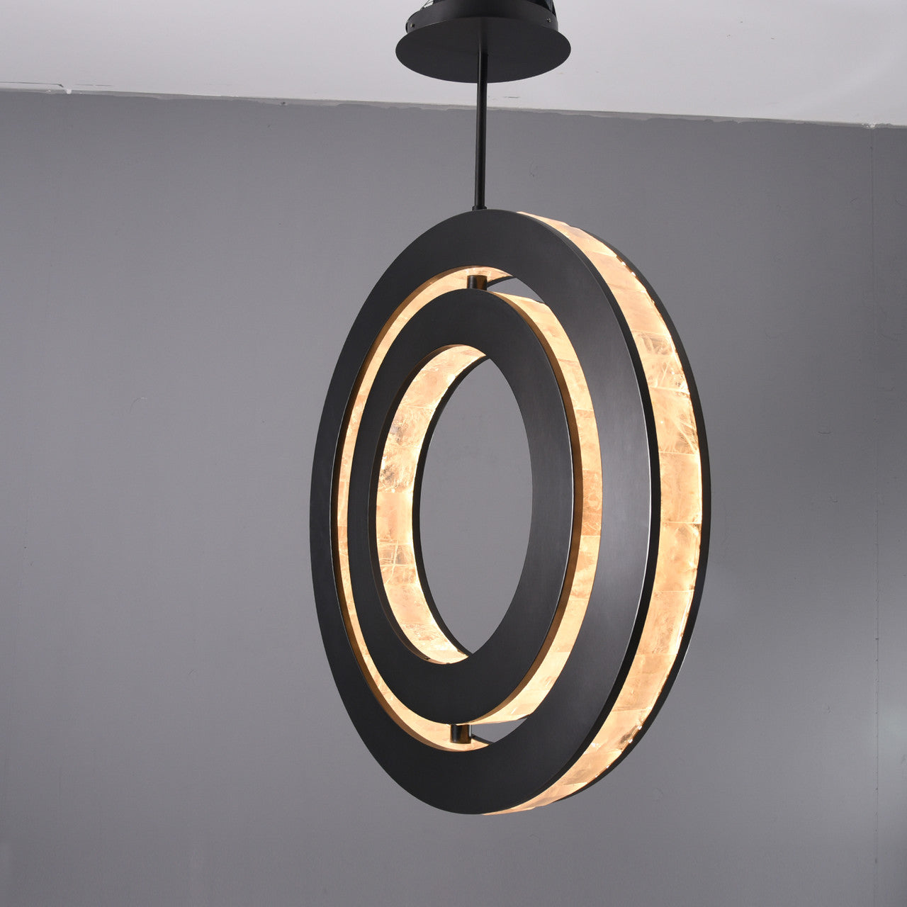 Rosario Bronze Luxury Rock Crystal Pendant Lighting