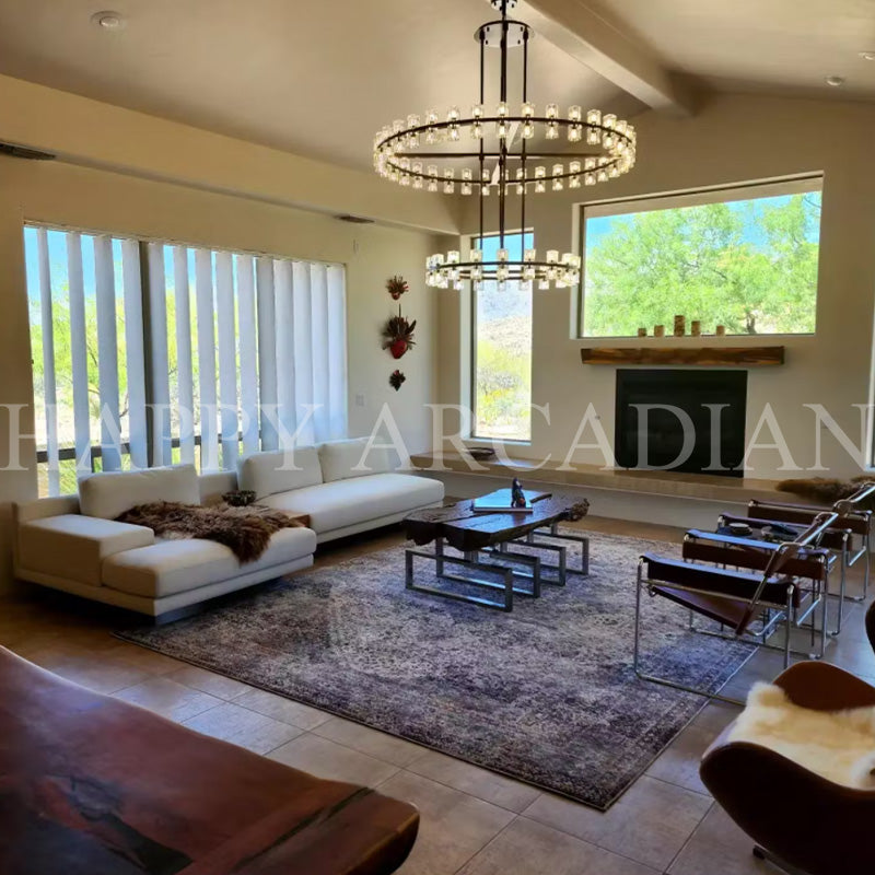 HA Harrison 2-Tier Round Chandelier customized 70''