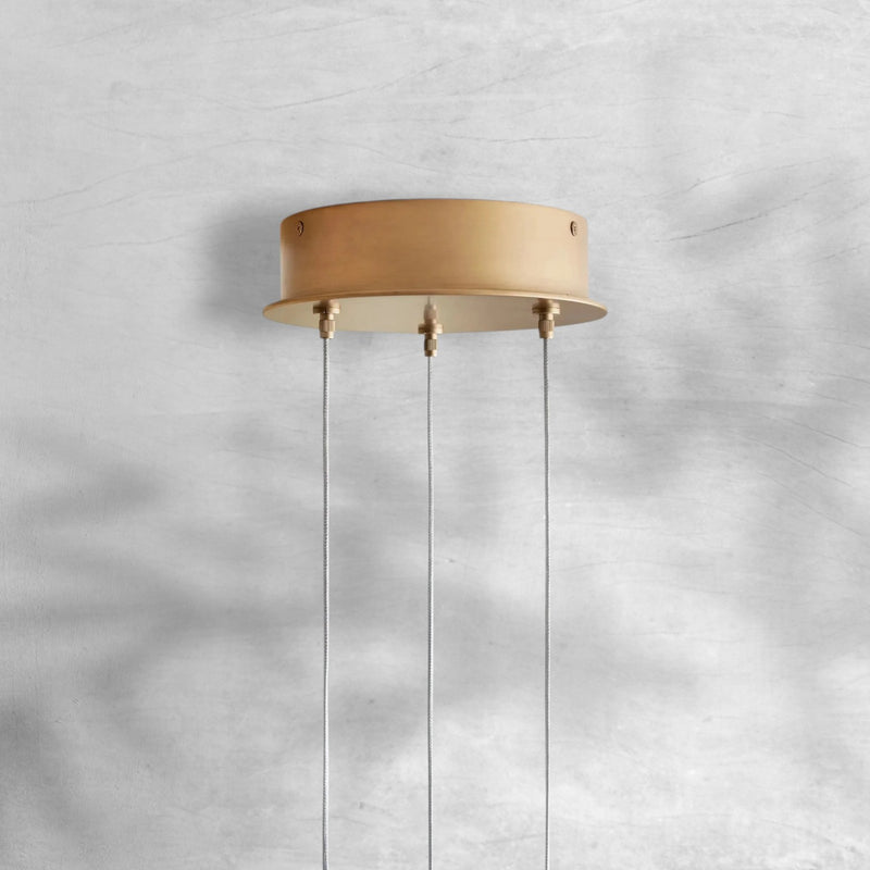 Maeva Round Alabster Chandelier 7'' 15'' 36''