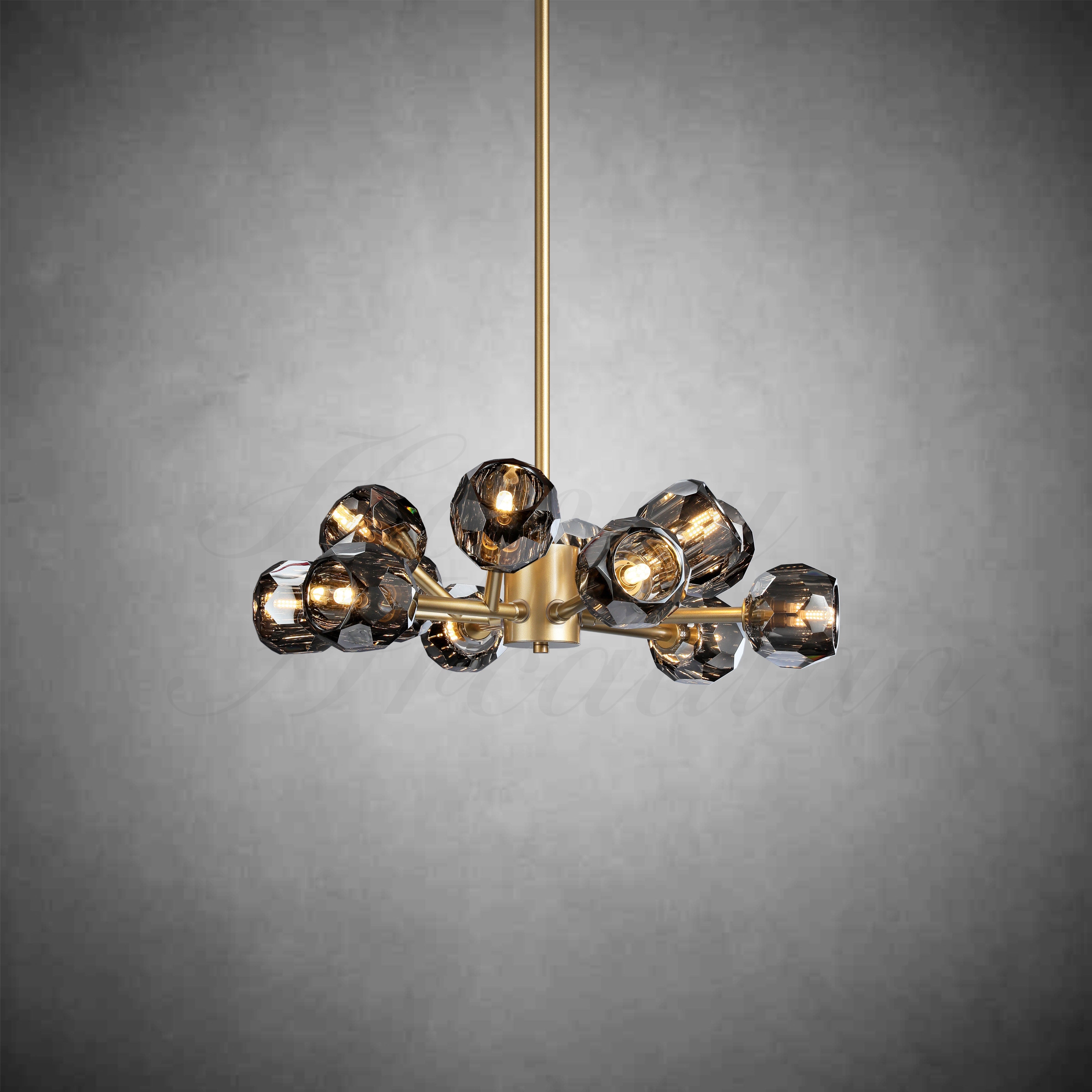 HA Bola De Smoke Ball Round Chandelier 36"