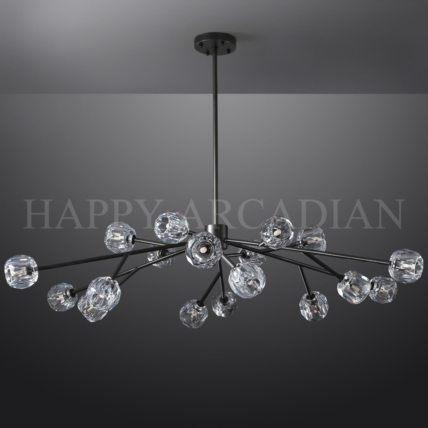 HA Bola De Clear Crystal Round Chandelier 72"