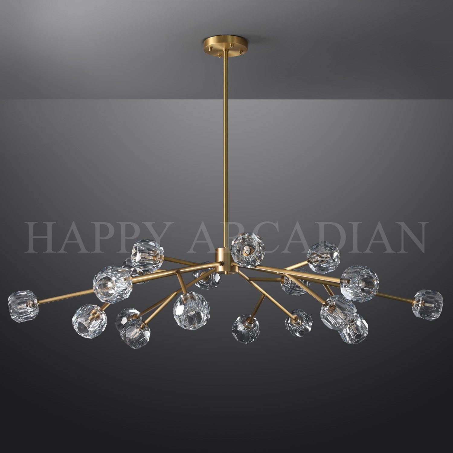 HA Bola De Clear Crystal Round Chandelier 72"