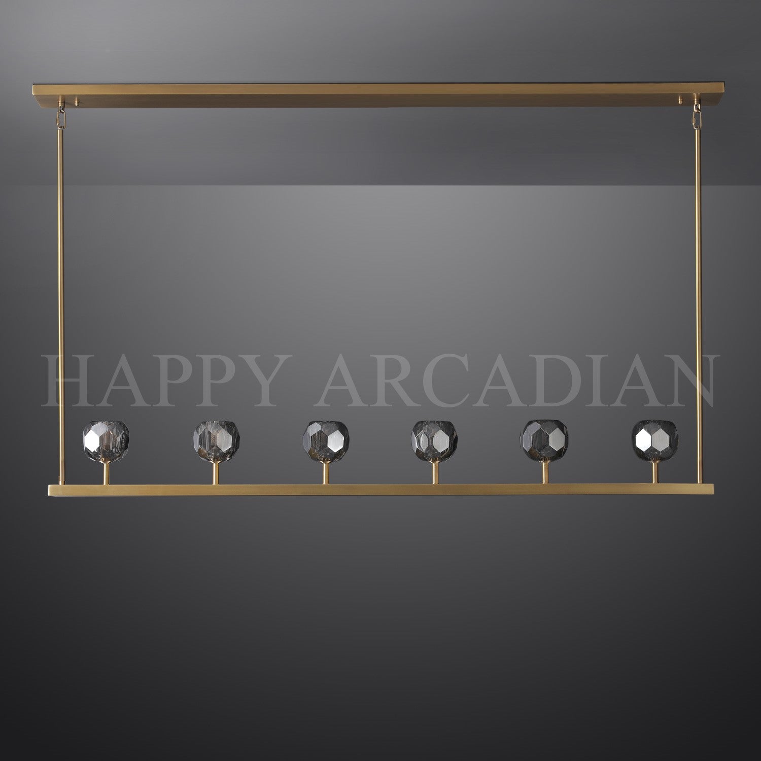 HA Bola De Modern Cristal Crystal Linear Chandelier 60"