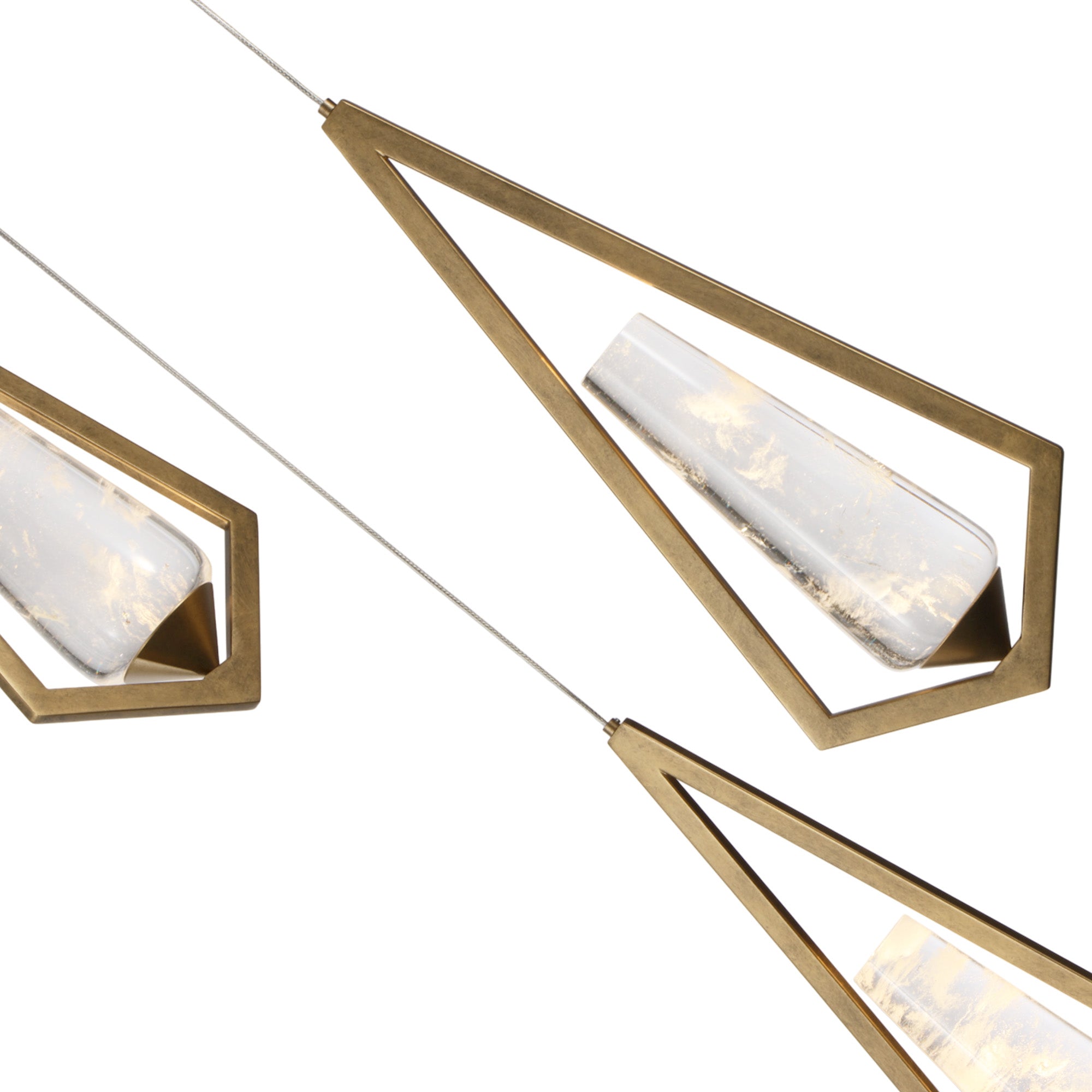 Geometric Crystal Drop Chandelier