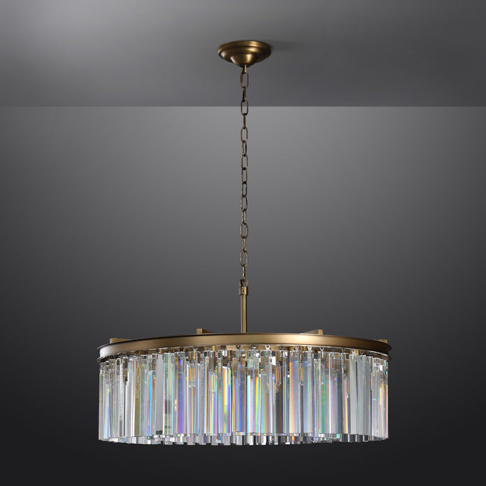 Zestra K9 Crystal Round Chandelier 32"
