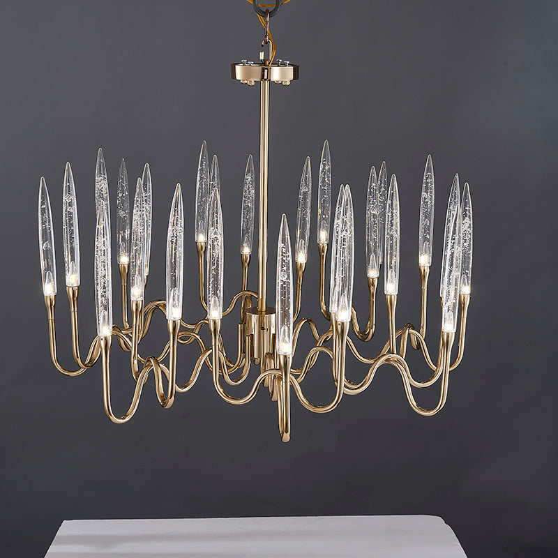 Reese Brass Glass chandelier