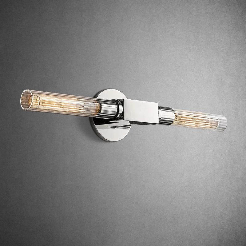 HA Candlestick Glass Wall Sconce for Bedroom