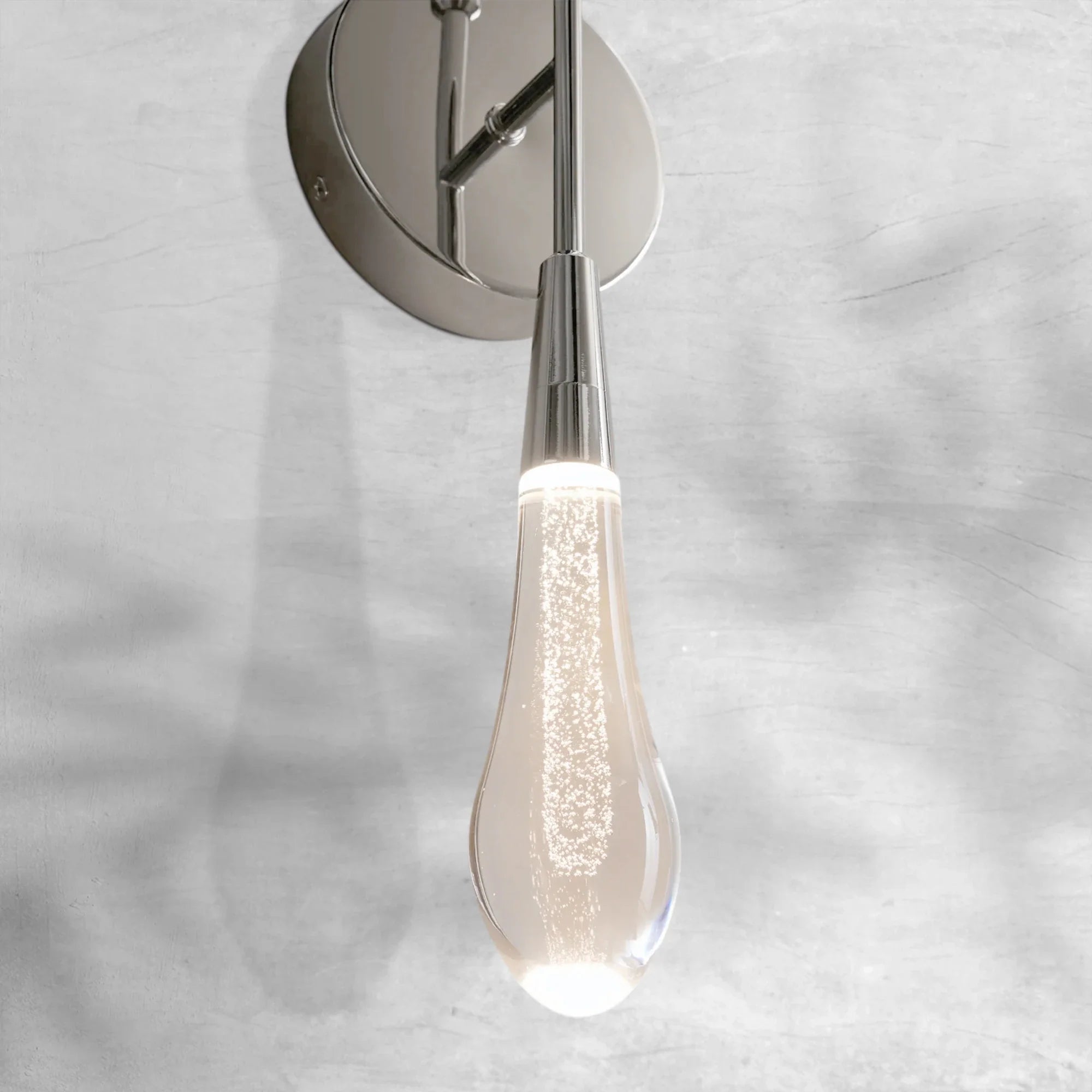 Elegant Soltaire Double Sconce with LED and Brass Finish