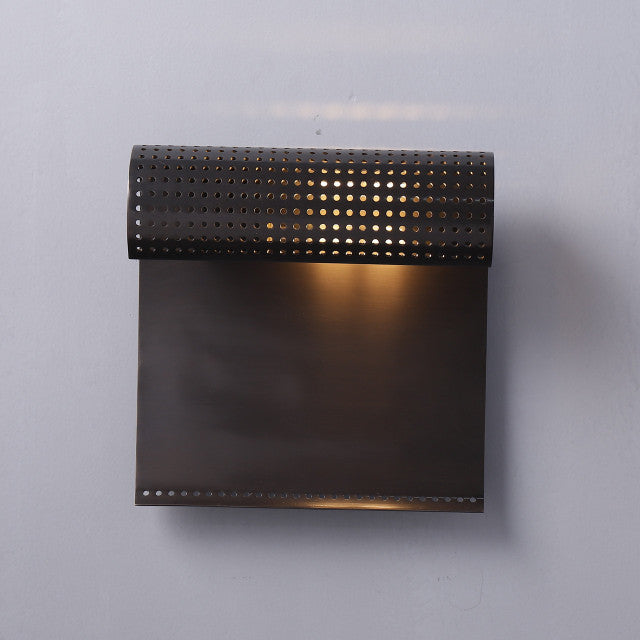 Scroll-I Wall Sconce Brass