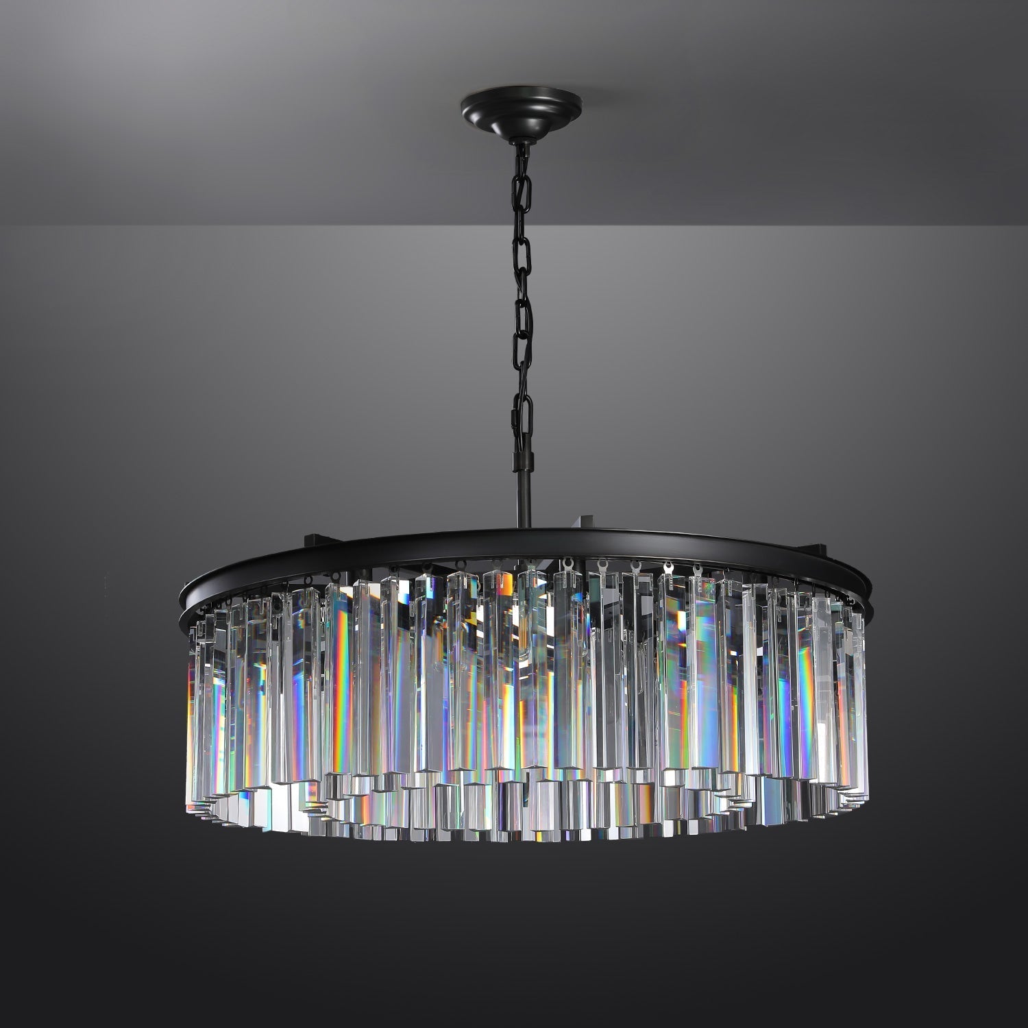 Zestra K9 Crystal Round Chandelier 32"