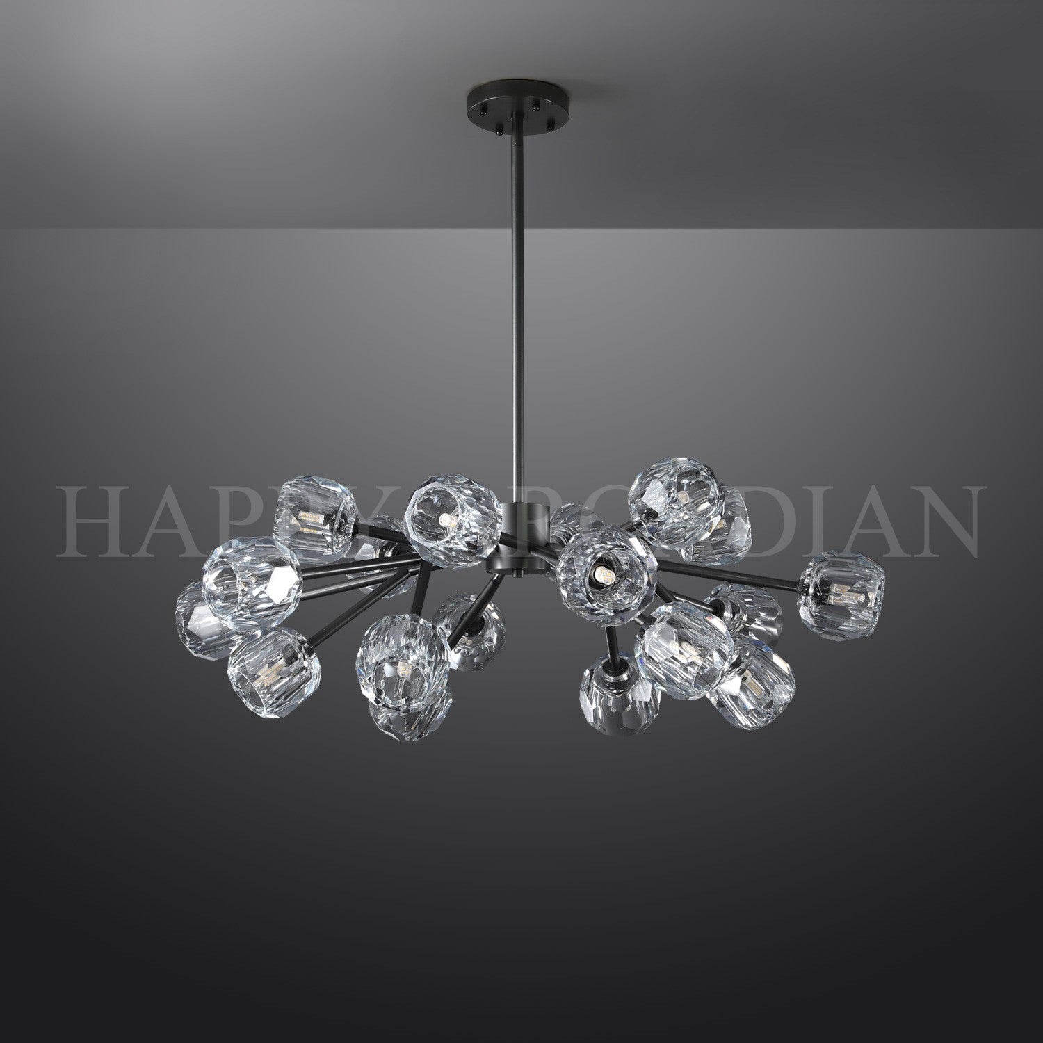 HA Bola De Crystal Round Chandelier 24"