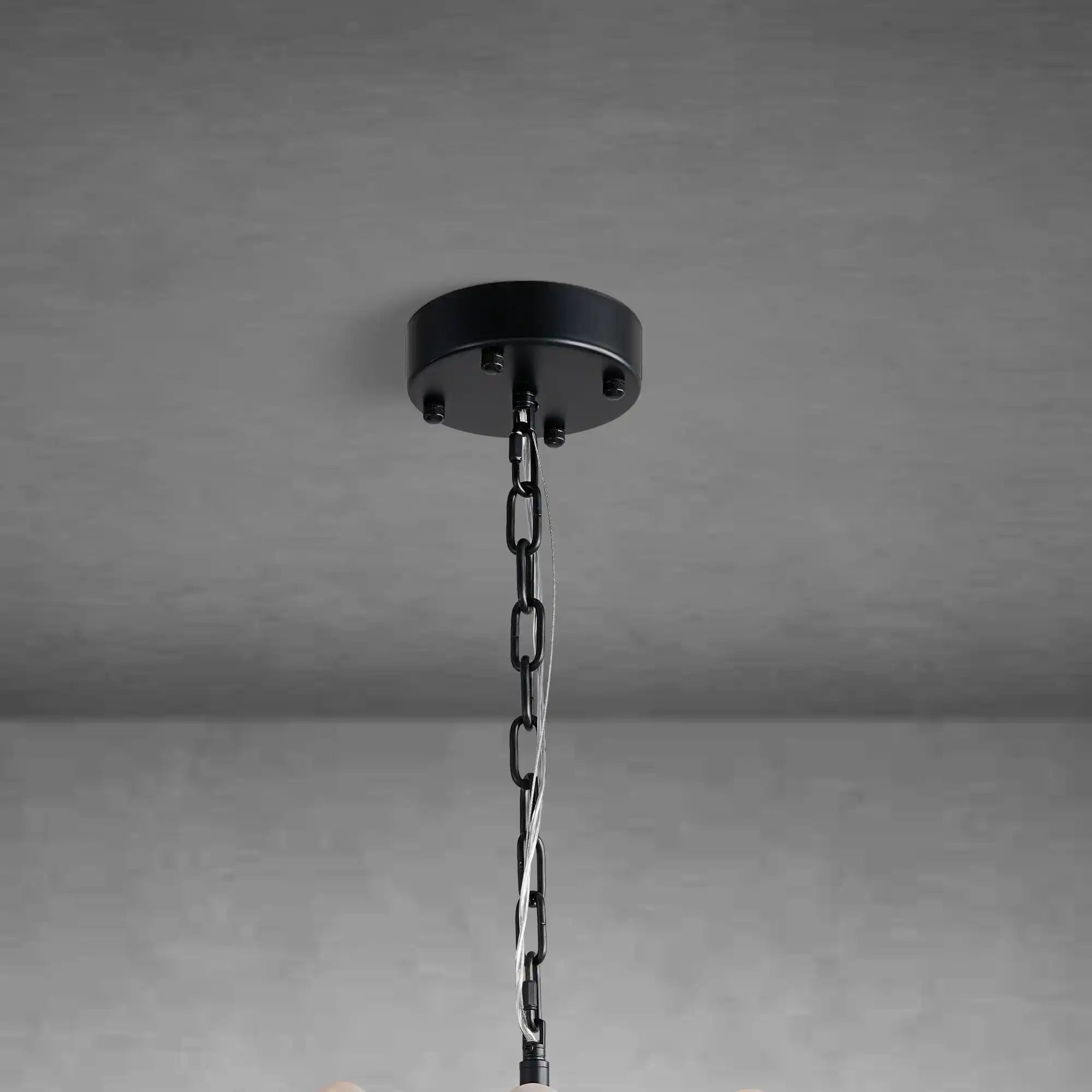 Modern Alabaster Black Round Pendant light