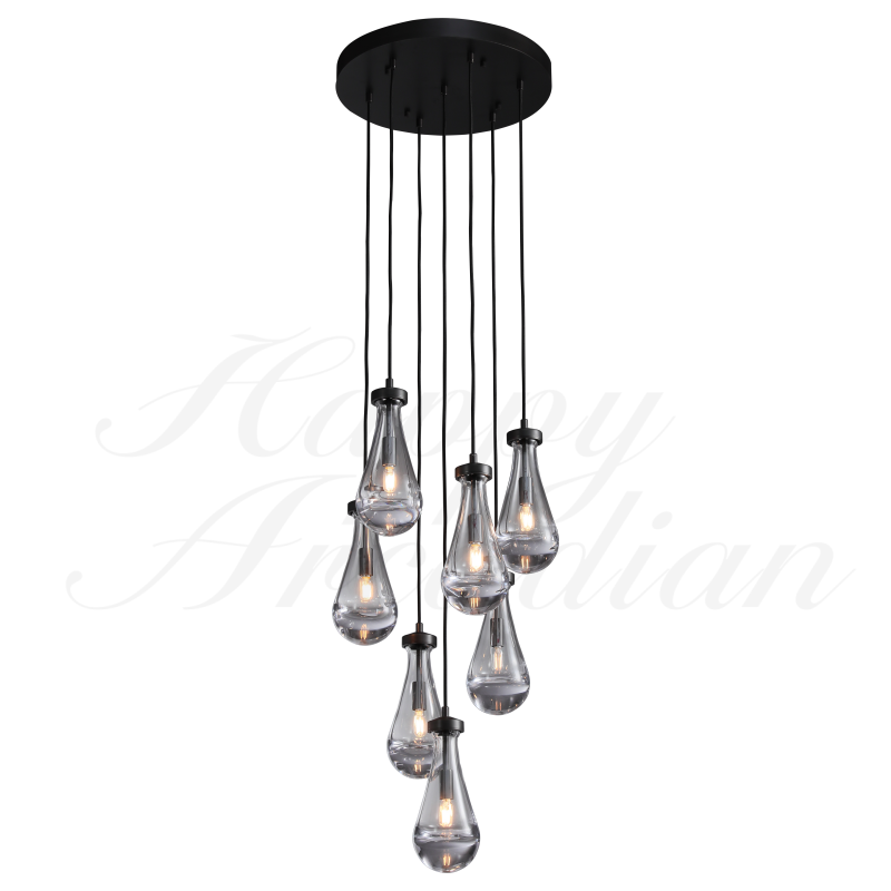 Raindrop Round Chandelier 18",7-Lights