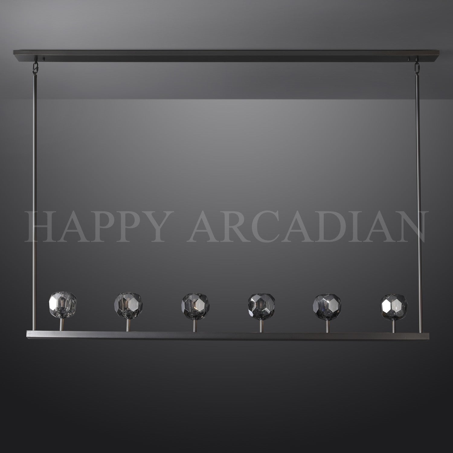 HA Bola De Modern Cristal Crystal Linear Chandelier 60"