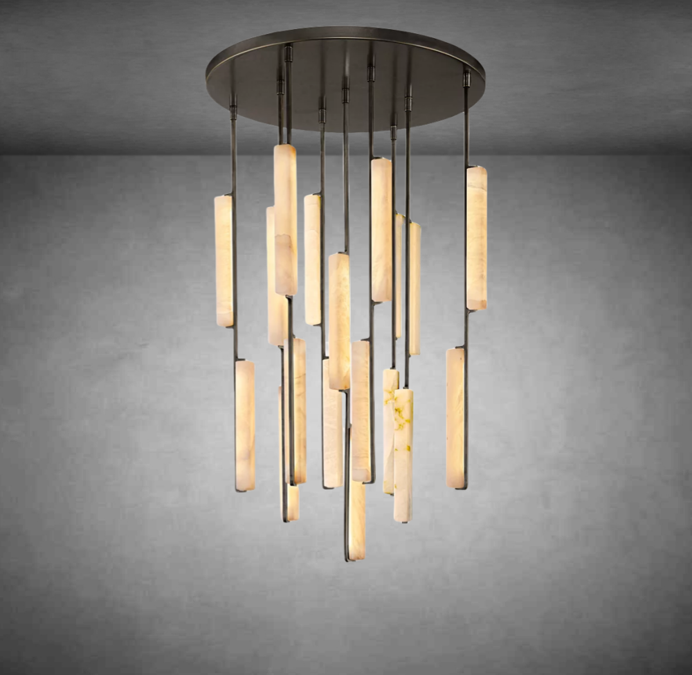 Aurivox Alabaster Round Chandelier
